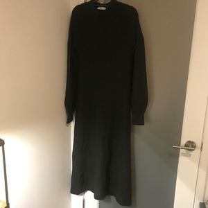 Zara Knit Sweater Dress - Green - Size M